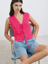 French Connection Lois Mozart Top Vest Fuchsia Pink