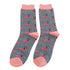 Miss Sparrow Xmas Sausage Dogs Socks Denim