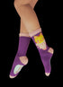 Powder Afternoon Tea Kitty Ankle Socks - Lavender