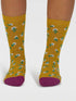 Thought Mapel Floral Bamboo Socks Lichen Green 4-7
