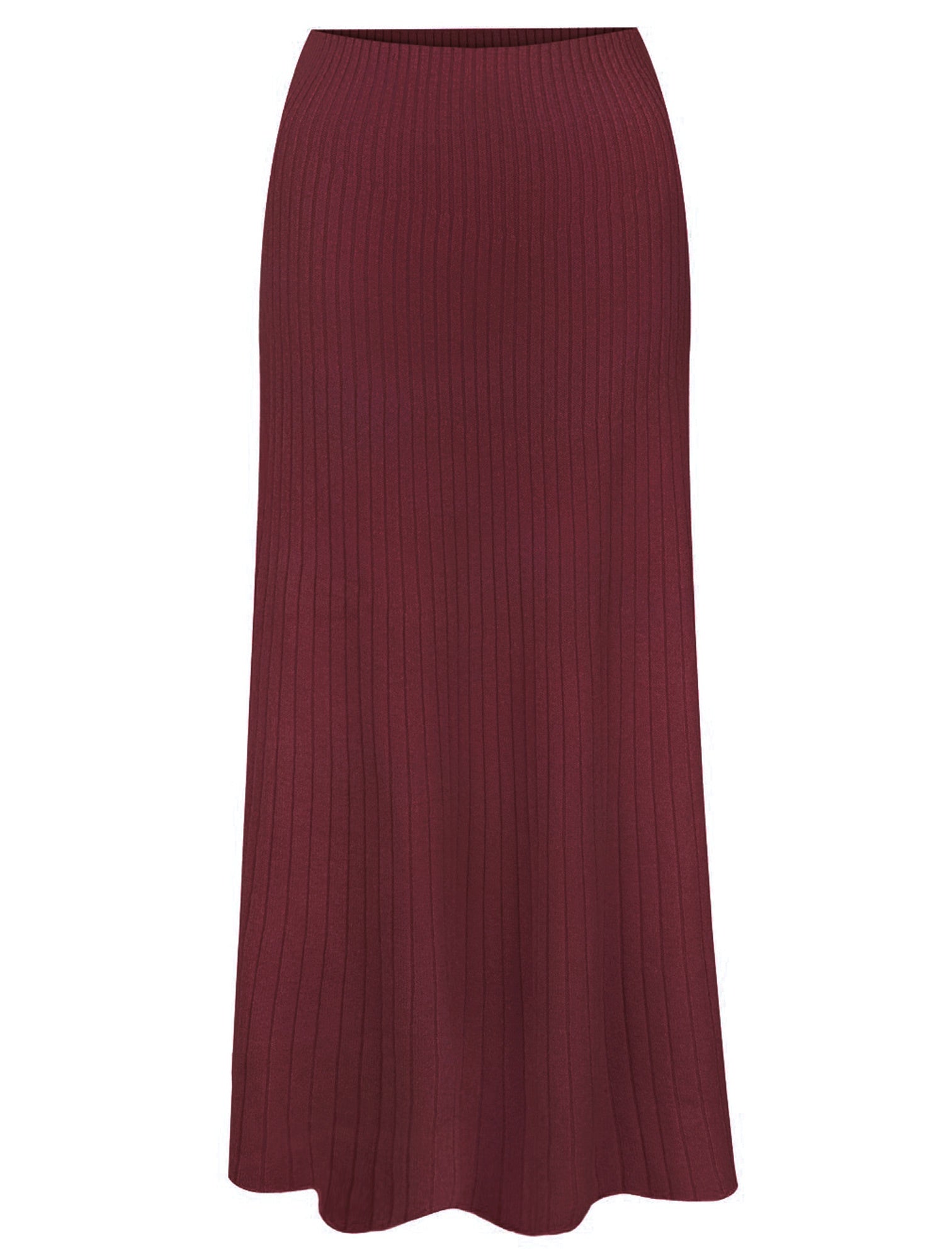 Amazing Woman Sachia Ribbed Long Skirt Mulberry