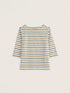 Seasalt Sailor Top Organic Cotton Jersey Tri Breton Golden Pear