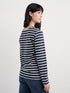 Seasalt Sailor Shirt Breton Maritime Chalk