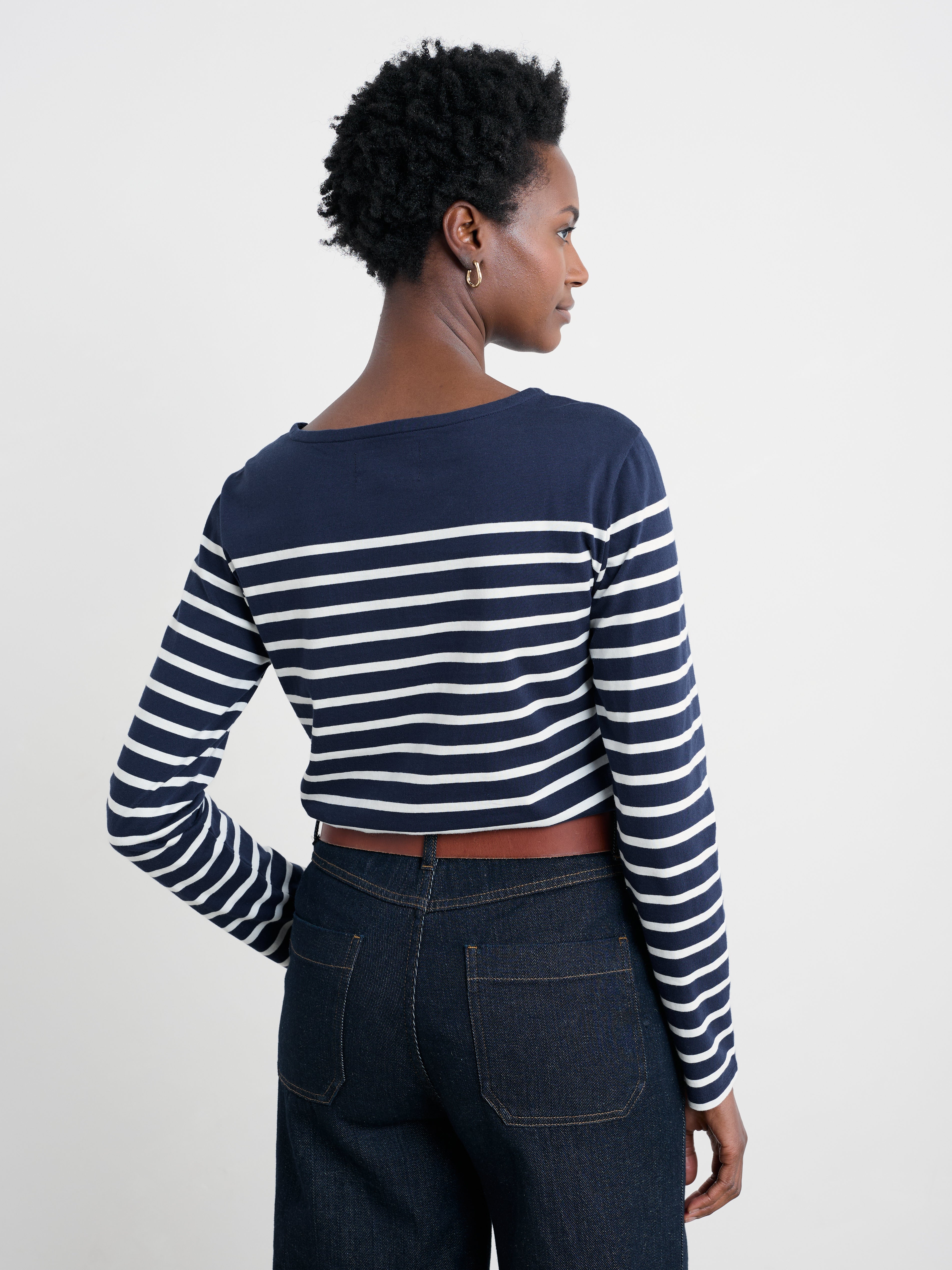 Seasalt Sailor Shirt Falmouth Breton Maritime Chalk