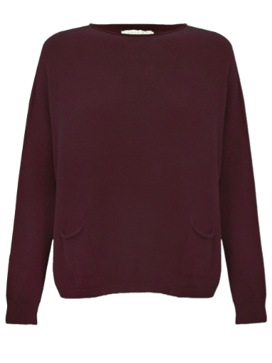 Amazing Woman Jodie Fine Knit Jumper Mulberry Purple