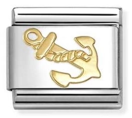 Nomination Yellow Gold Anchor & Rope Charm