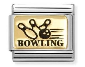 Nomination Yellow Gold Bowling Charm