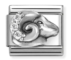 Nomination Silver Aries Ram Charm