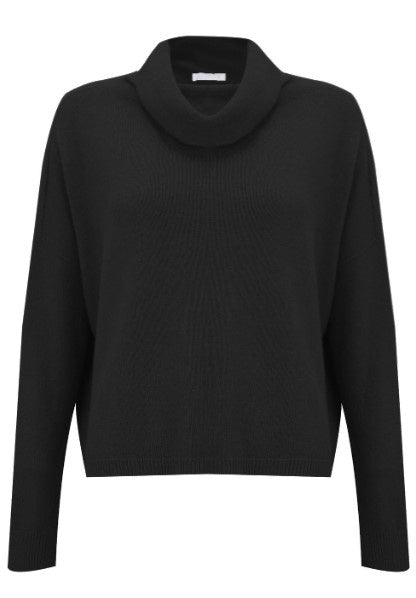 Amazing Woman Jannie Supersoft Cowl Boxy Knit Charcoal