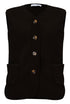 Amazing Woman Teddy Suede Gilet Black