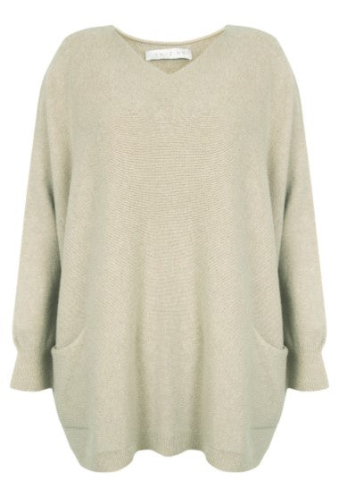 Amazing Woman Caryf X Oversized Jumper Beige Marl