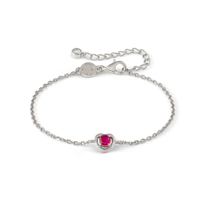 Nomination Cosmic Love Red Silver Heart Bracelet