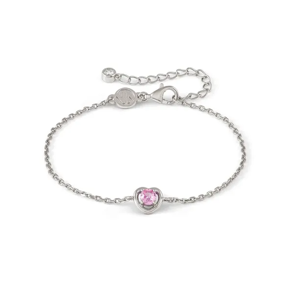 Nomination Cosmic Love Pink Silver Heart Bracelet