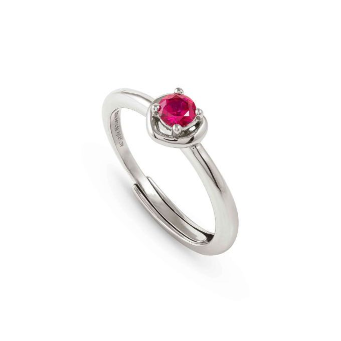 Nomination Cosmic Love Red Silver Heart Ring