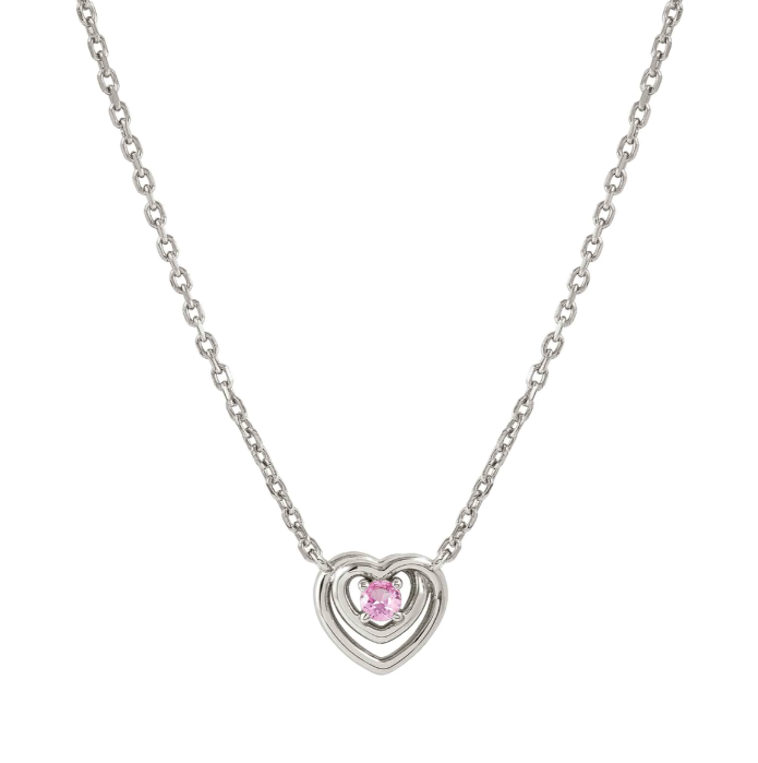 Nomination Cosmic Love Pink Silver Heart Necklace