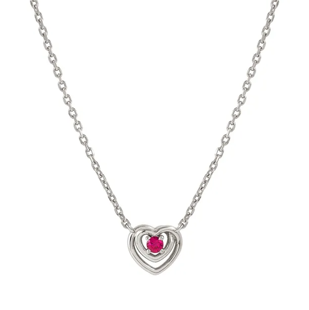 Nomination Cosmic Love Red Silver Heart Necklace