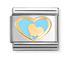 Nomination Yellow Gold Blue Heart In Heart Charm