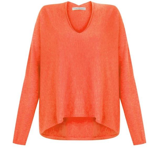 Amazing Woman Mika Boxy Fine Knit Jumper Summer Orange