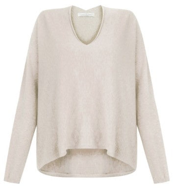 Amazing Woman Mika Boxy Fine Knit Jumper Ivory