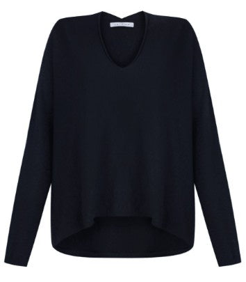 Amazing Woman Mika Boxy Fine Knit Jumper Navy