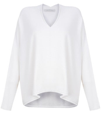 Amazing Woman Mika Boxy Fine Knit Jumper White