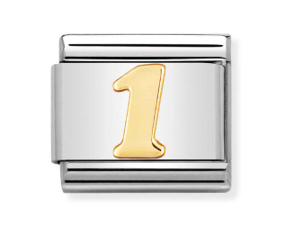 Nomination Yellow Gold Number One Charm