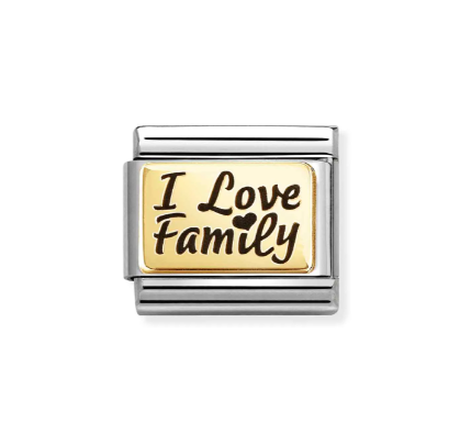 Nomination Gold I Love Family Enamel Charm