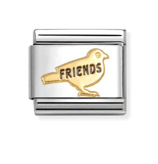 Nomination Gold Bird Friends Charm