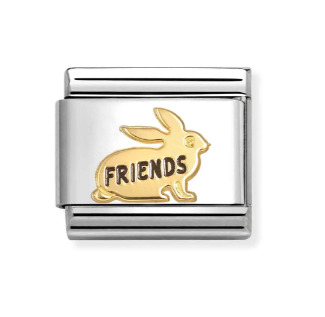 Nomination Gold Rabbit Friends Charm