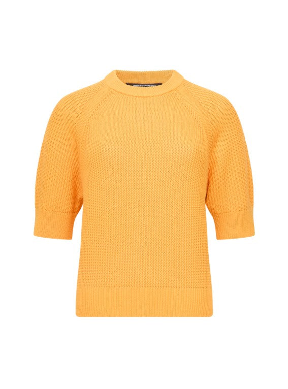 French Connection Lily Mozart Short Sleeve Jumper Apricot Orange