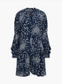 French Connection Thea Lizzie Dropped Waist Dress Navy/Porcelain Cream