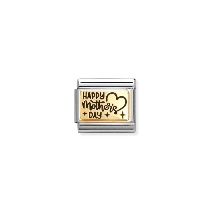 Nomination Yellow Gold Happy Mother's Day Charm