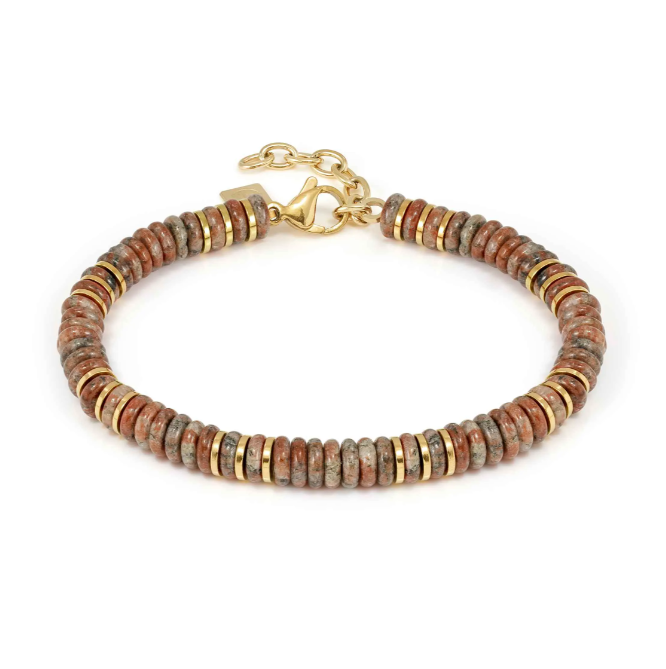 Nomination Yellow Gold Rainbow Jasper InstinctStyle Infinity Bracelet