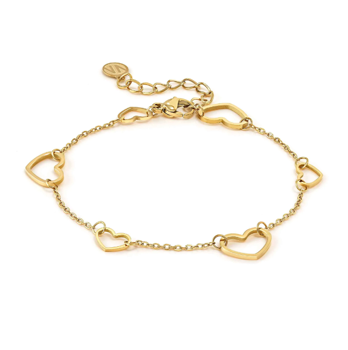 Nomination Yellow Gold Ritmatika Heart Bracelet