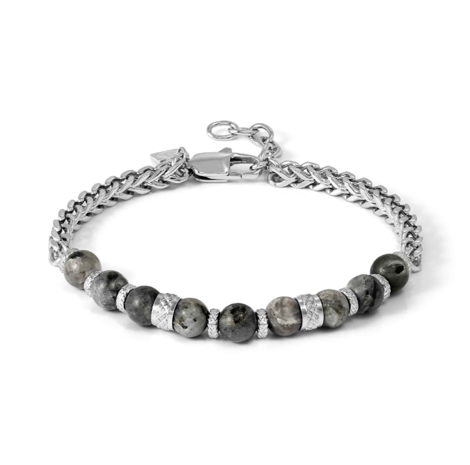 Nomination Silver Gray Jasper Manvision Bracelet