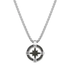 Nomination Silver Black Compass Manvision Necklace