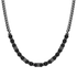 Nomination Silver Matte Black Agate Necklace