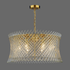 Loire 6 Light Pendant Natural Brass and Glass