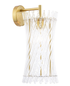 Loire Wall Light Natural Brass and Glass