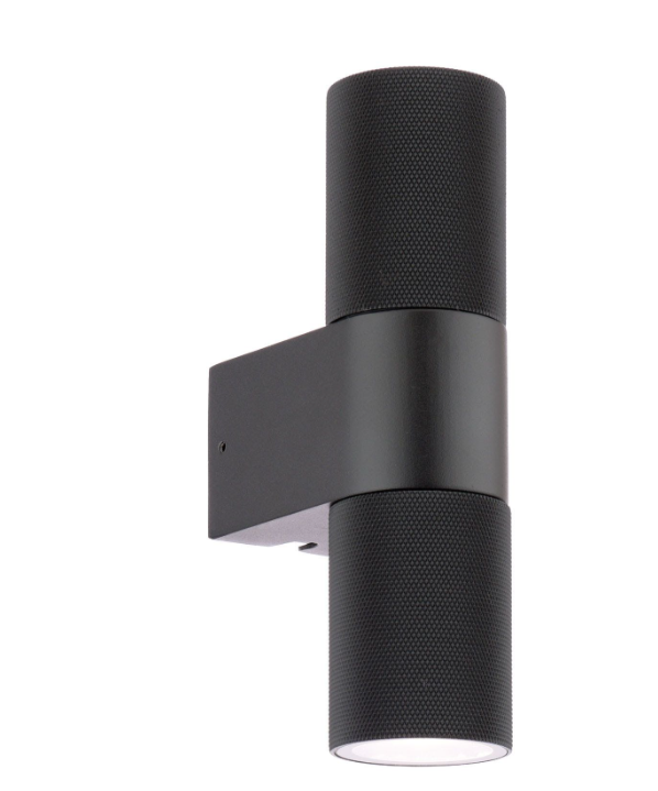 Obi 2 Light Outdoor Wall Light Matt Black IP54