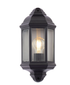 Nelson Outdoor Wall Light Matt Black and Glass IP44