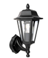 Lewis Outdoor Wall Light Matt Black and Glass IP44