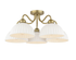 Laura Ashley Durford 5 Light Semi-Flush Matt Antique Brass and White Ceramic