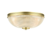 Laura Ashley Langdon 2 Light Bathroom Ceiling Light Matt Antique Brass and Textured Glass IP44