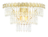 Laura Ashley Enid Wall Light Faceted Glass and Matt Antique Brass