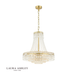 Laura Ashley Enid 5 Light Chandelier Faceted Glass and Matt Antique Brass