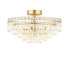 Laura Ashley Enid 5 Light Semi-Flush Faceted Glass and Matt Antique Brass