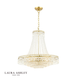 Laura Ashley Enid 5 Light Grande Chandelier Glass and Matt Antique Brass