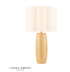 Laura Ashley Littleton Table Lamp Yellow Ceramic and Antique Brass With Shade