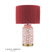 Laura Ashley Knipton Table Lamp Red Ceramic and Antique Brass With Shade